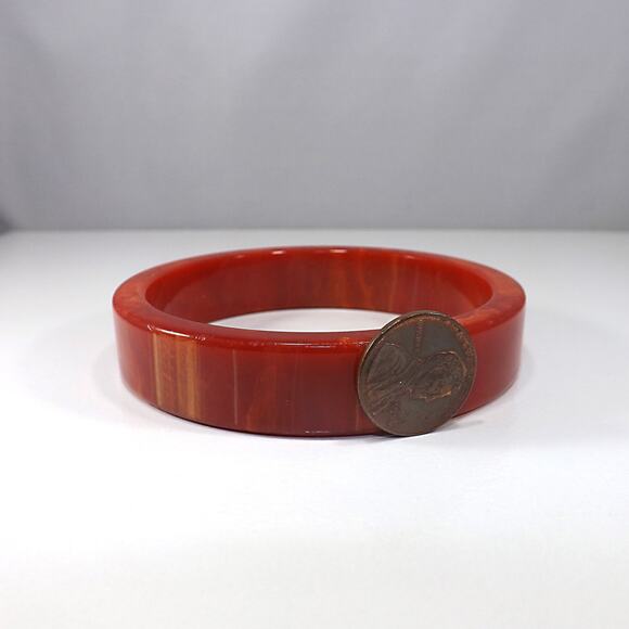 Bakelite Bangle Bracelet, Art Deco 15mm Band, 1930s Vintage Jewelry - Picture 5 of 10